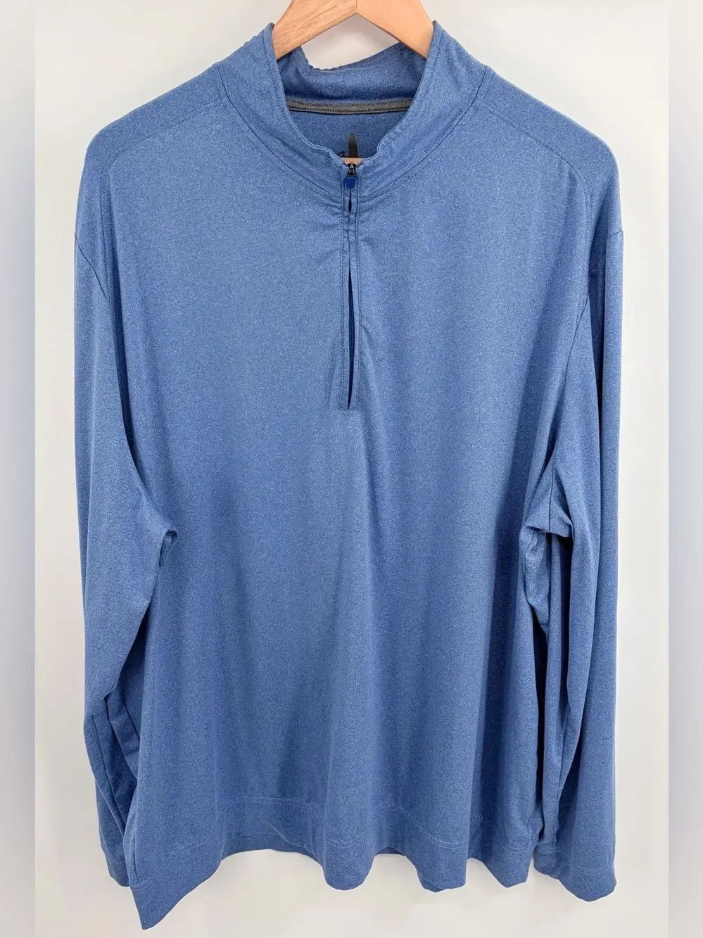 Johnnie-O performance quarter zip heather blue pullover men’s XXL golf athletic